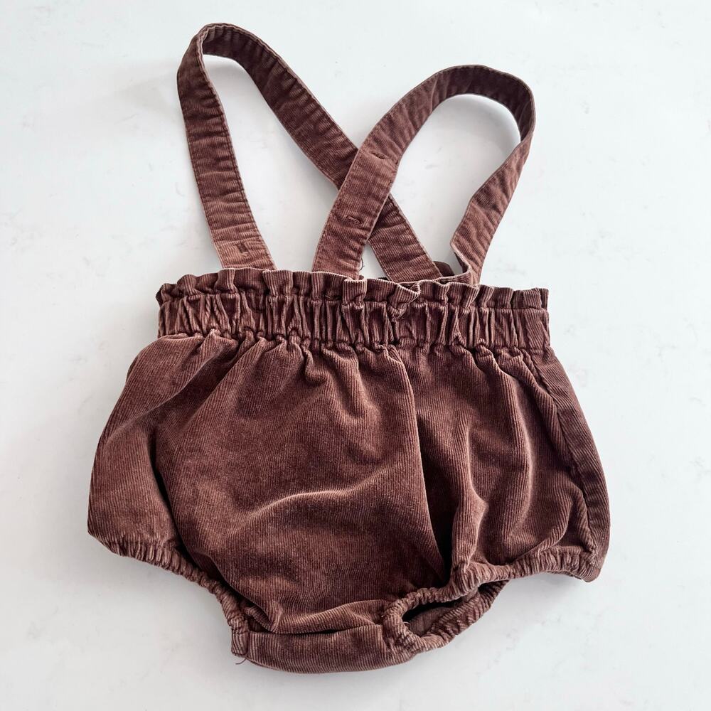 Oona Baby Girl Boy Corduroy Overalls Unisex Suspender Overall Shorts Bloomers